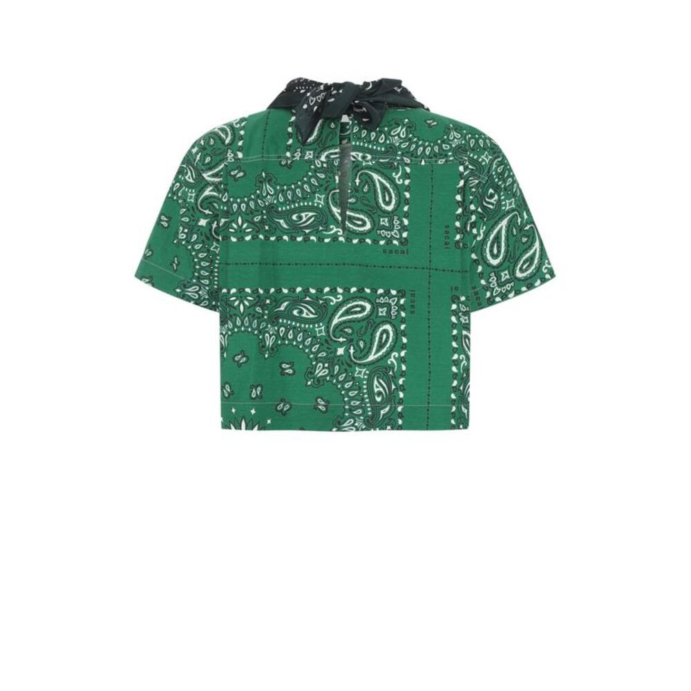 SACAI Printed Cotton T-Shirt - Picture 2 of 2